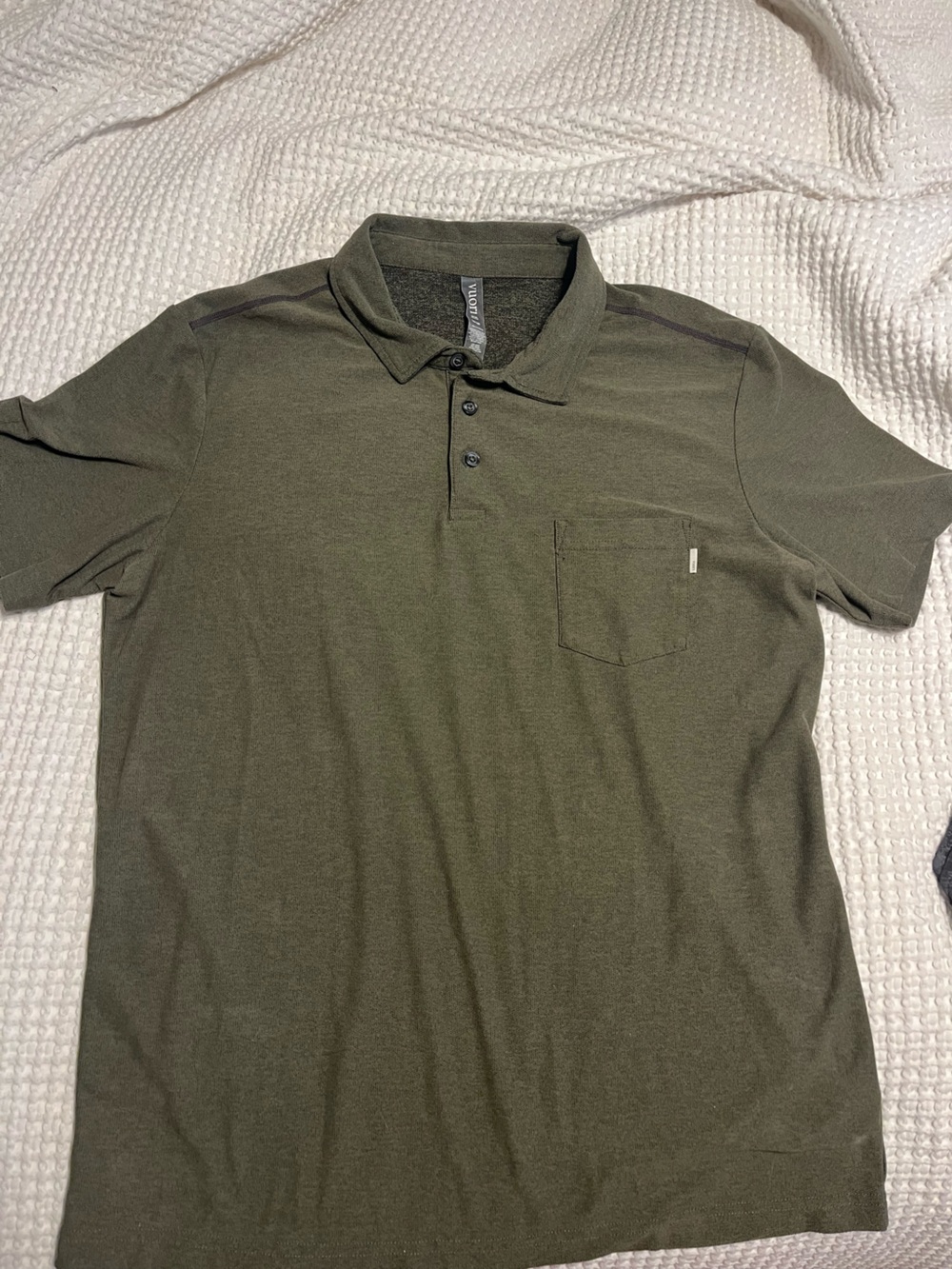 Vuori Men's Olive Green Polo Shirt
